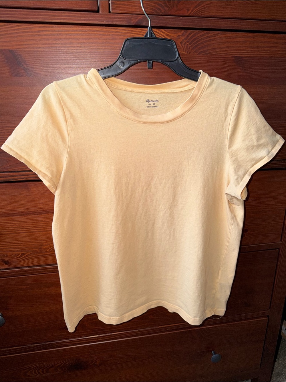 Madewell Short Sleeve The Perfect Crewneck Tee in Soft Peach